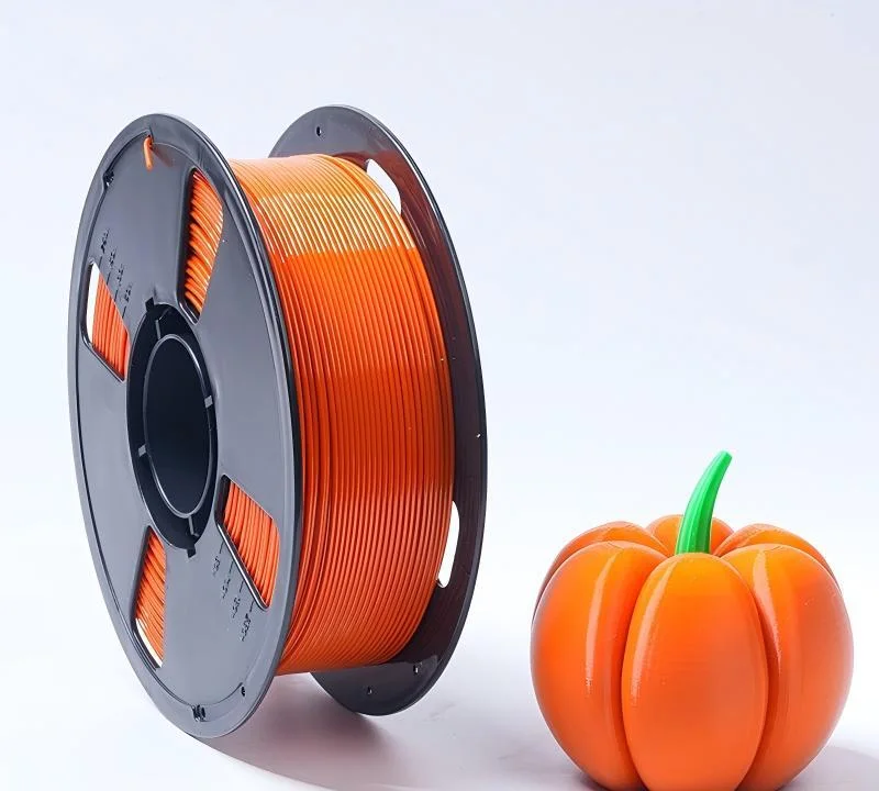 Orange filament spool for silk PLA style display